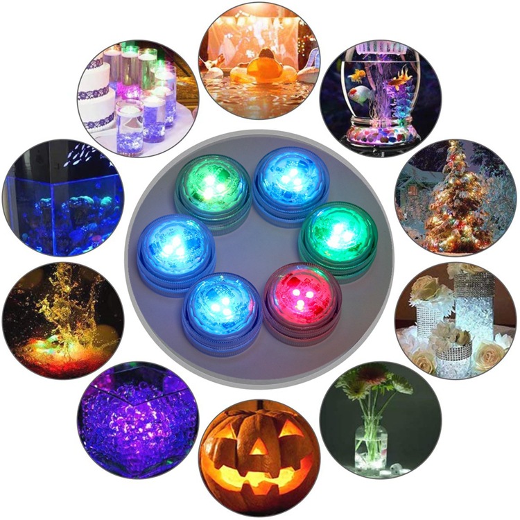 New 3LED diamond knob candle light, aquarium underwater light, waterproof remote control diving light, lighting fixture knob light Application Scenario