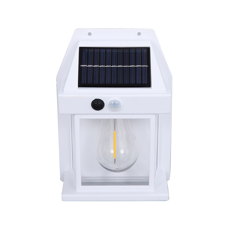 Solar-powered charging wall lamps, outdoor sensor lamps, waterproof tungsten filament lamps, modern and simple villa courtyard lamps, garden lamps Specification drawing