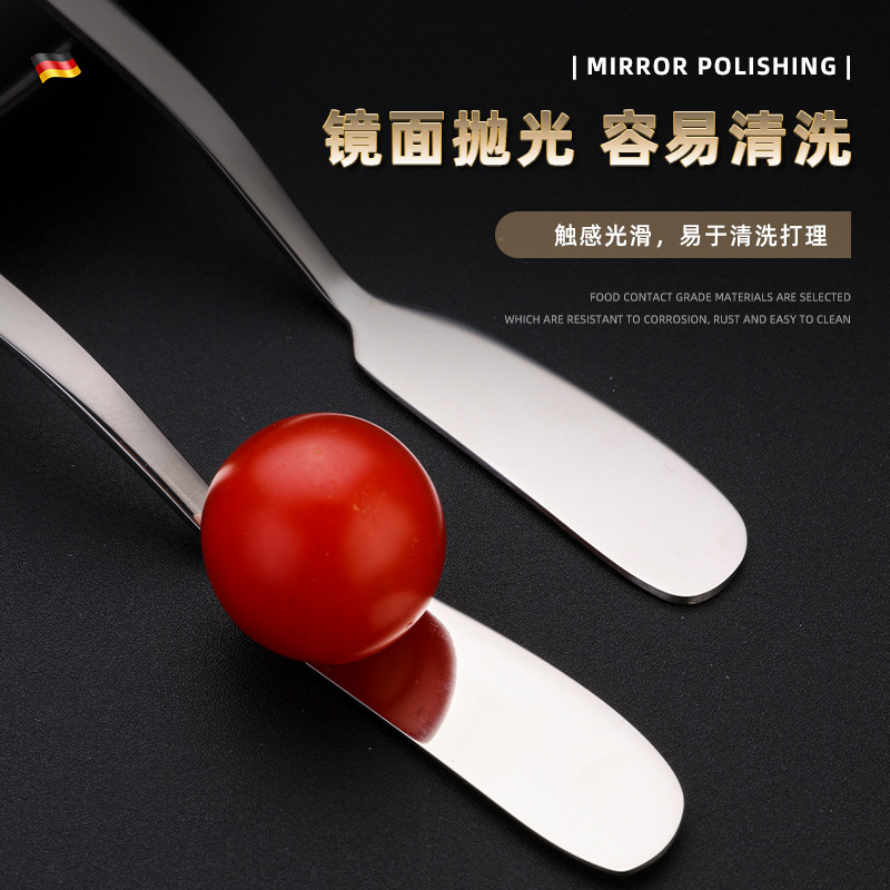 304 stainless steel butter knife, Western cuisine knife, butter knife, jam knife, butter spatula, grease knife, cheese knife, thickened Specification drawing