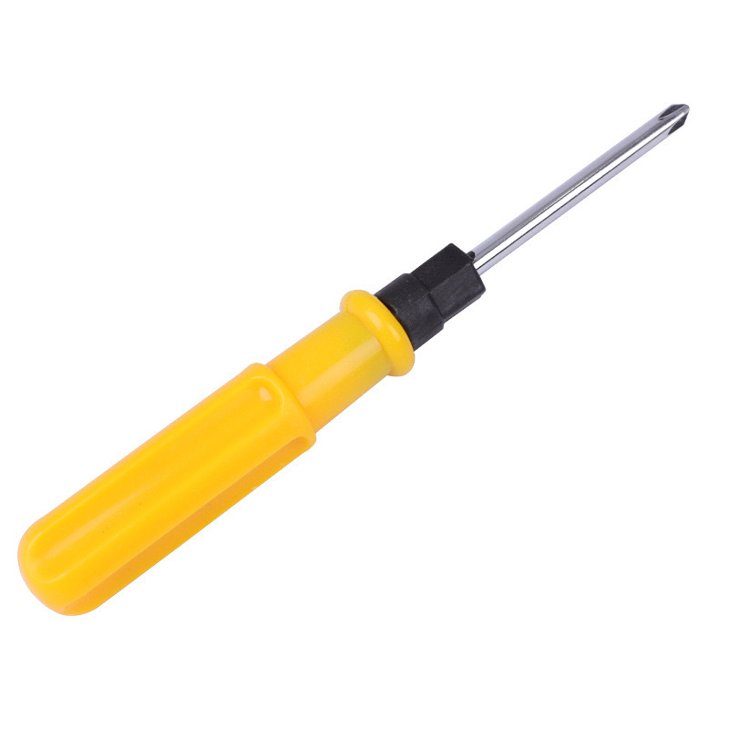 Yellow dual-purpose screwdriver, color-mixed double-head screwdriver, flat-head cross screwdriver, screw screwdriver dual-purpose combination manufacturer supply details Picture