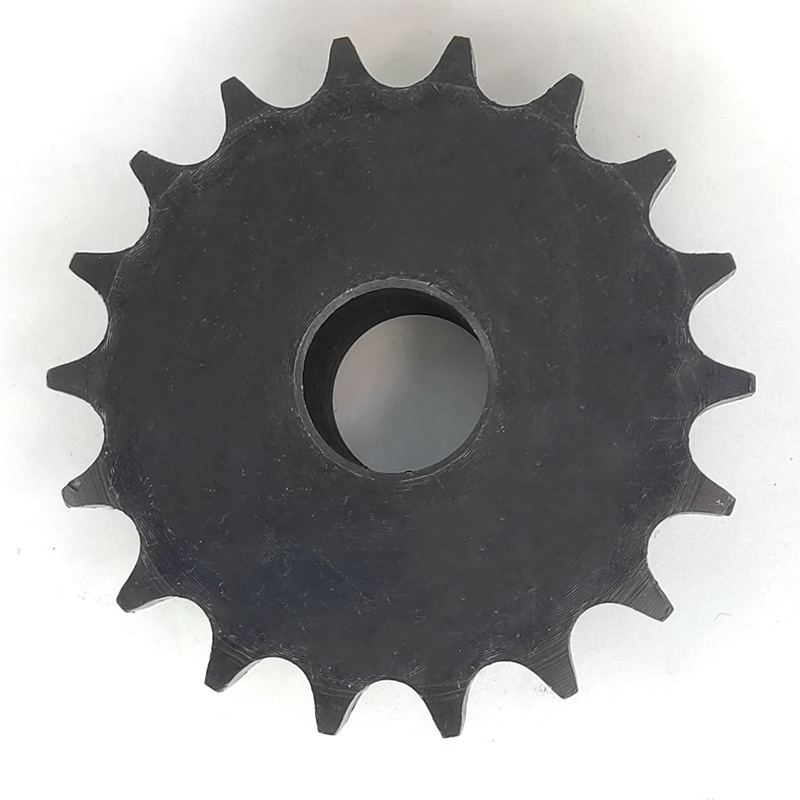 The manufacturer supplies 4-minute 18-tooth double-row industrial sprocket accessories for stainless steel conveyor lines, made of 45# steel and non-standard details Picture