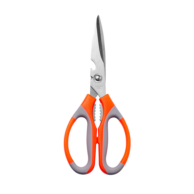 Multi-functional stainless steel household kitchen scissors Chicken bone scissors 9340, powerful barbecue scissors K024 for killing fish and food Item Picture