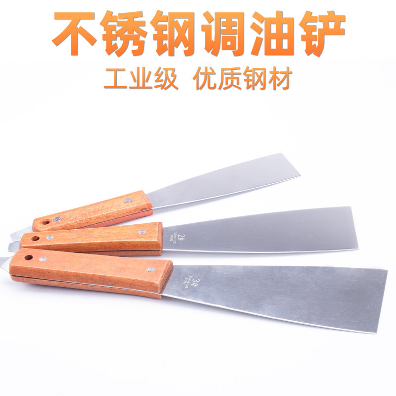 Ink mixing knife, oil mixing knife, paint mixing knife, paint paste and solder paste stirring knife, cleaning shovel, scraper, trowel, wooden handle with prying tool Application Scenario