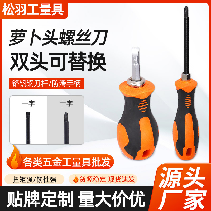 Wholesale of plastic-handled ratchet screwdrivers, hardware tools, magnetic screwdrivers, manual screwdrivers, and radish head screwdrivers for maintenance full figure