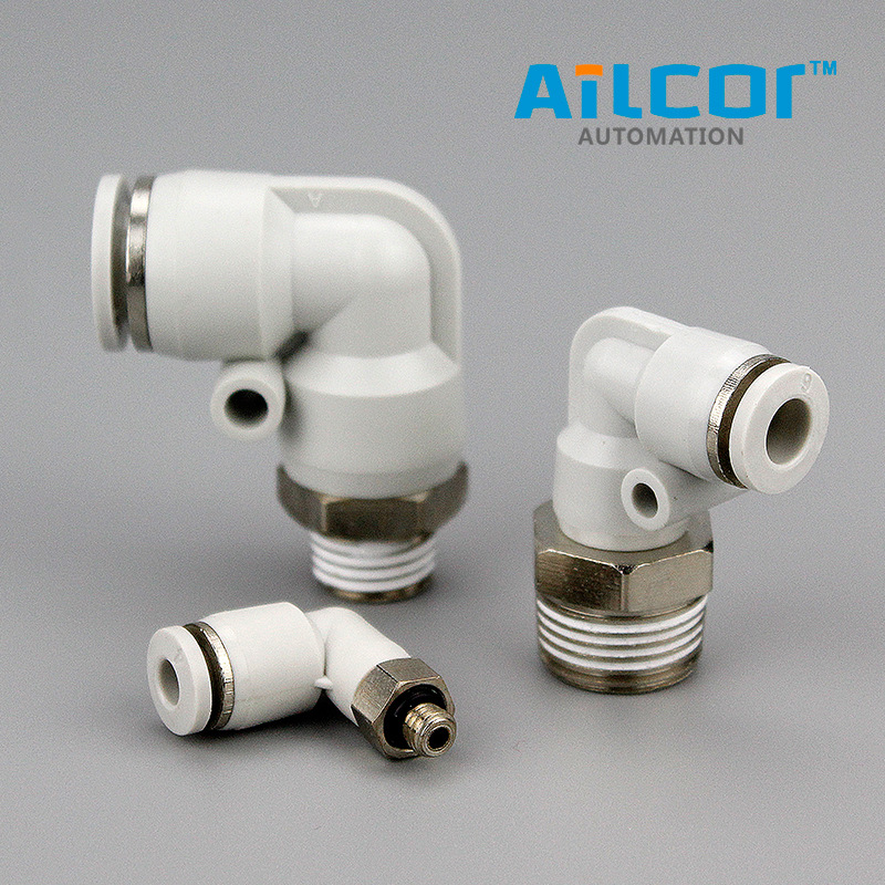 PL Threaded elbow 10-2 pneumatic joint air pipe right-angle elbow m8 quick Plug joint accessories manufacturer full figure