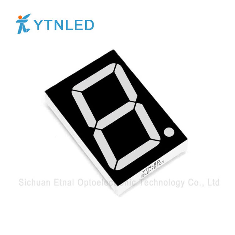 1.8-inch 1-digit digital tube with common Yin and Yang, red, yellow, green, emerald green, blue and white light Item Picture