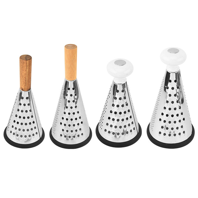 Three-sided cyclone circular pile grater, 430 stainless steel grater, kitchen small tools, cheese grater, potato slicer Item Picture
