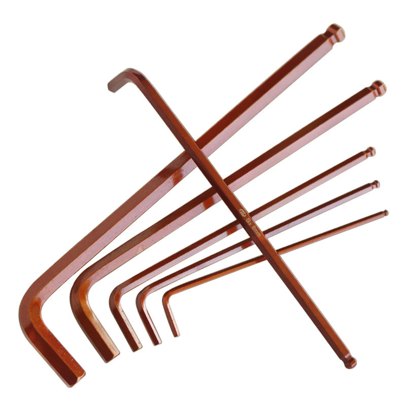 Bronze S2 hex socket wrench, single extended industrial grade 17mm extra-hard hex key, No. 2.5346 eight-pole Item Picture