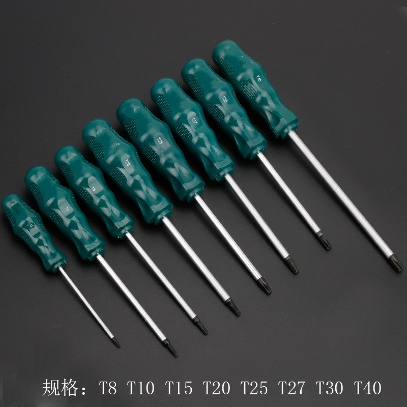 Batch T8, T10, T15, T20, T25, T27, T30, T40 of six-flower star-shaped screwdrivers and screwdrivers inside the cross-shaped screwdriver details Picture