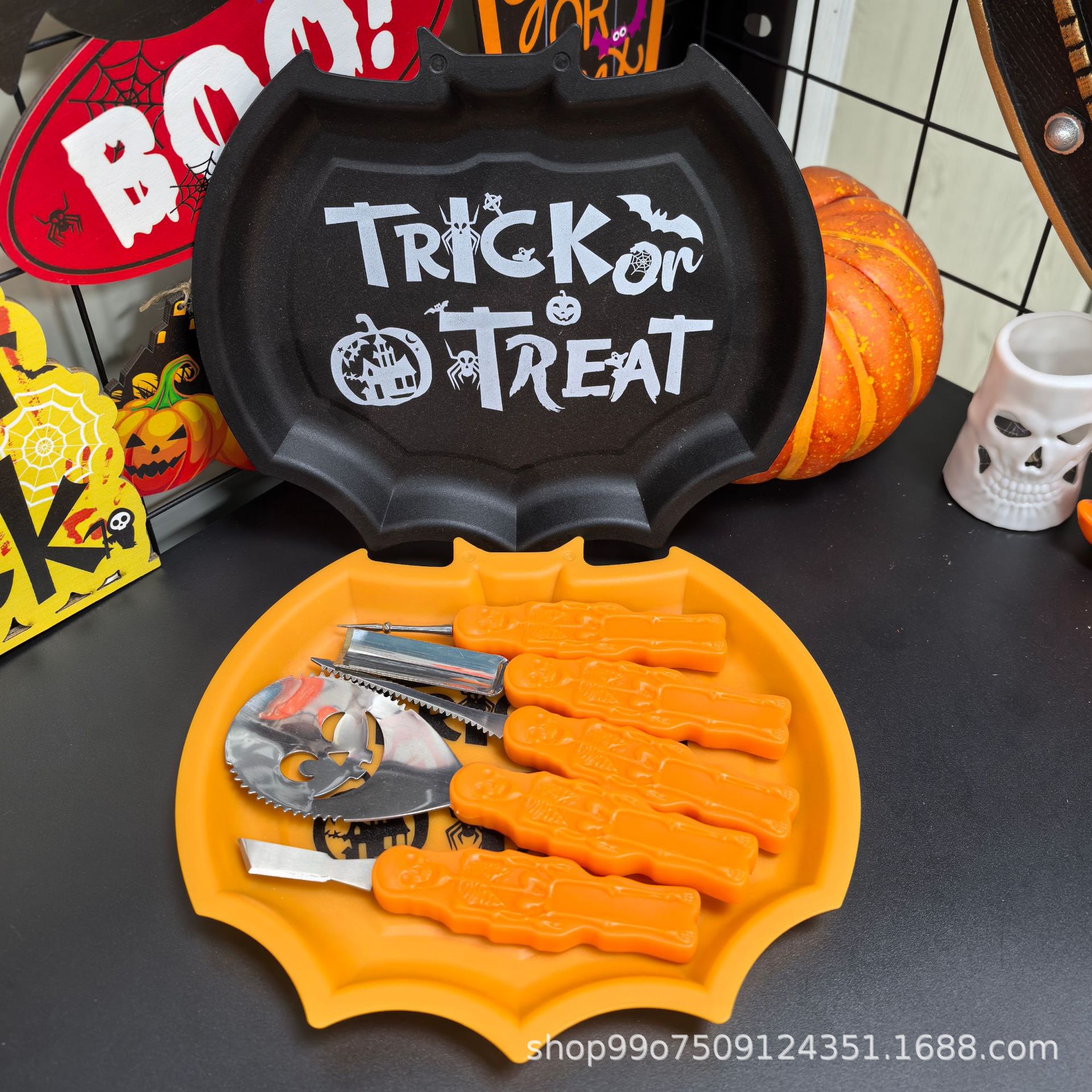 6-piece Pumpkin carving Tools Halloween Creative Tools Pumpkin Carving Knife Set 2025-12 Specification drawing