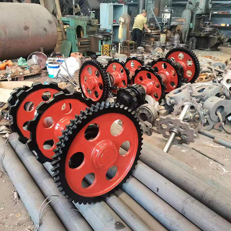 Shandong manufacturer's mine hoist sprocket assembly, industrial conveyor cast steel sprocket scraper conveyor parts assembly details Picture