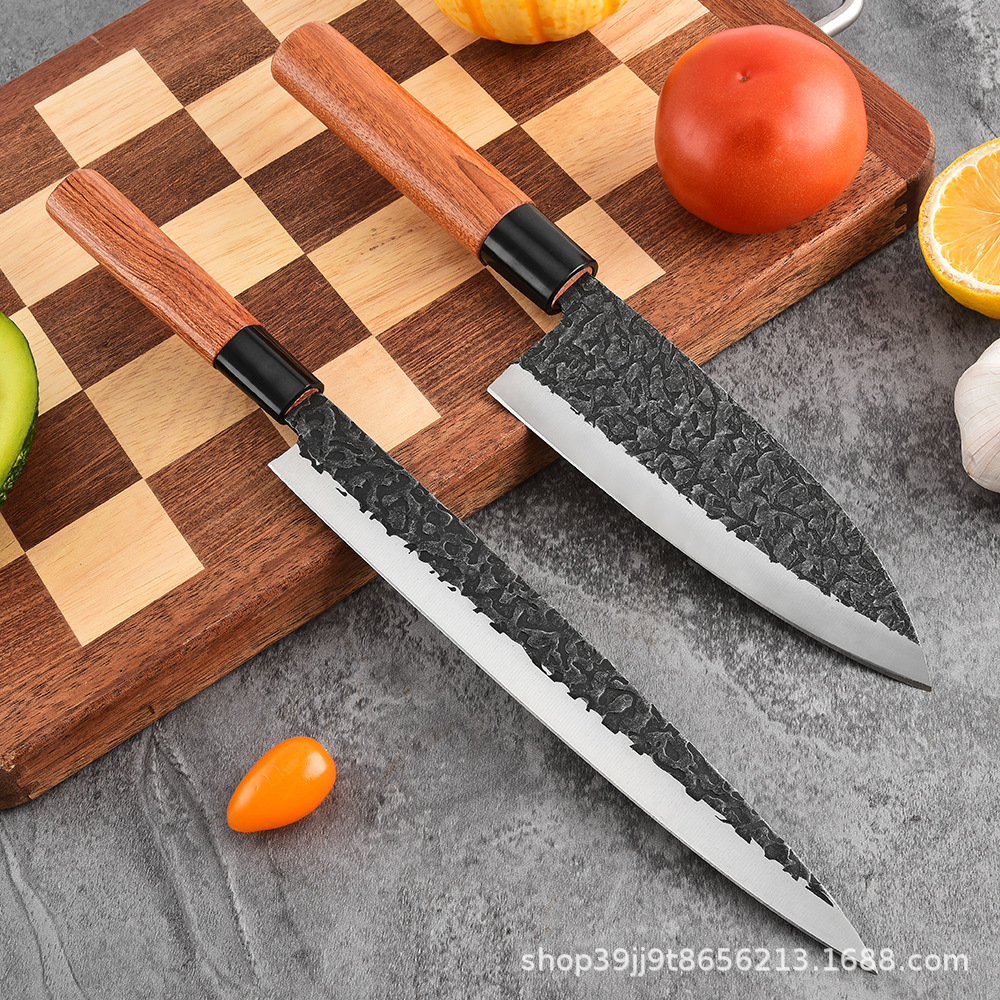 Kitchen knife rosewood handle, handcrafted wooden handle, high-quality wooden handle suitable for kitchen knives, Japanese simple style Application Scenario