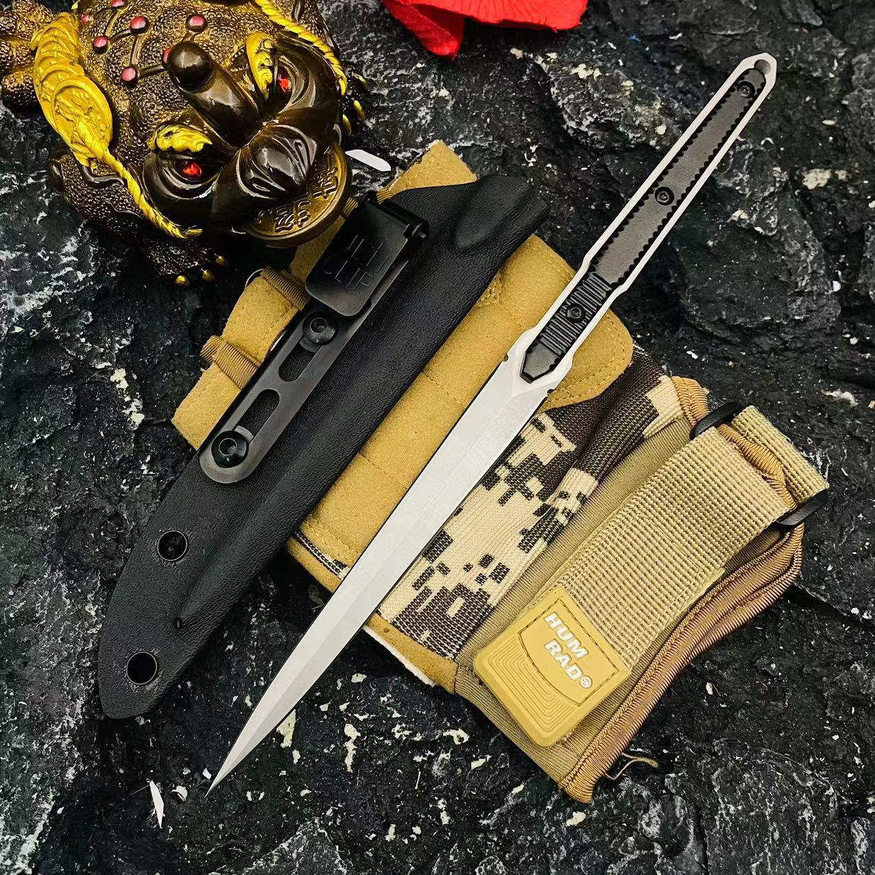 【 Ice Pillar Magic Needle 】 New Small Tea Knife Outdoor Tactical Individual Series Self-defense Integrated keel anti-slip handle undefined