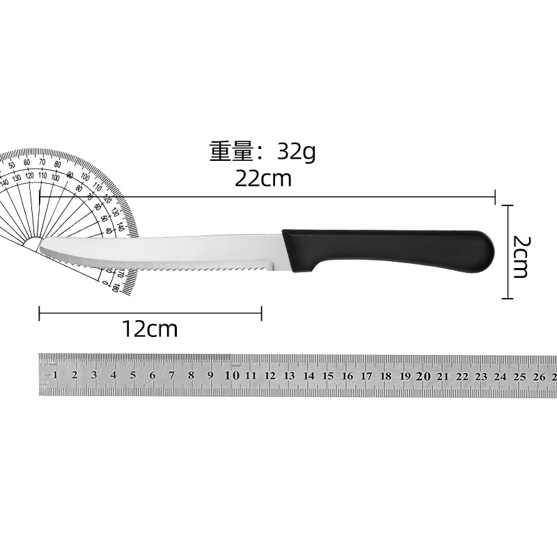 Stainless steel steak knife for hotels, restaurants and homes, steak knife, Western food knife, Amazon practical plastic handle Application Scenario