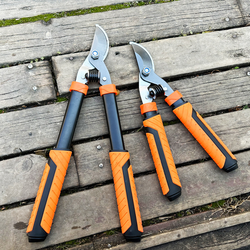 Garden scissors, labor-saving large scissors, powerful garden scissors, strong telescopic high branch pruning scissors, branch pruning scissors, thick branch pruning fruit trees full figure