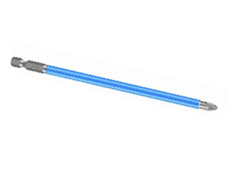 Cross anti-slip screwdriver bit PH2 with blue leather, 10 pieces set, S2 material screwdriver knife, 50mm long undefined