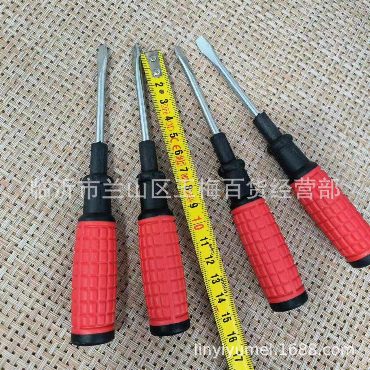 Pengfa brand 3-inch one-letter hand-held grenade with red handle screwdriver, one-yuan store stock Specification drawing