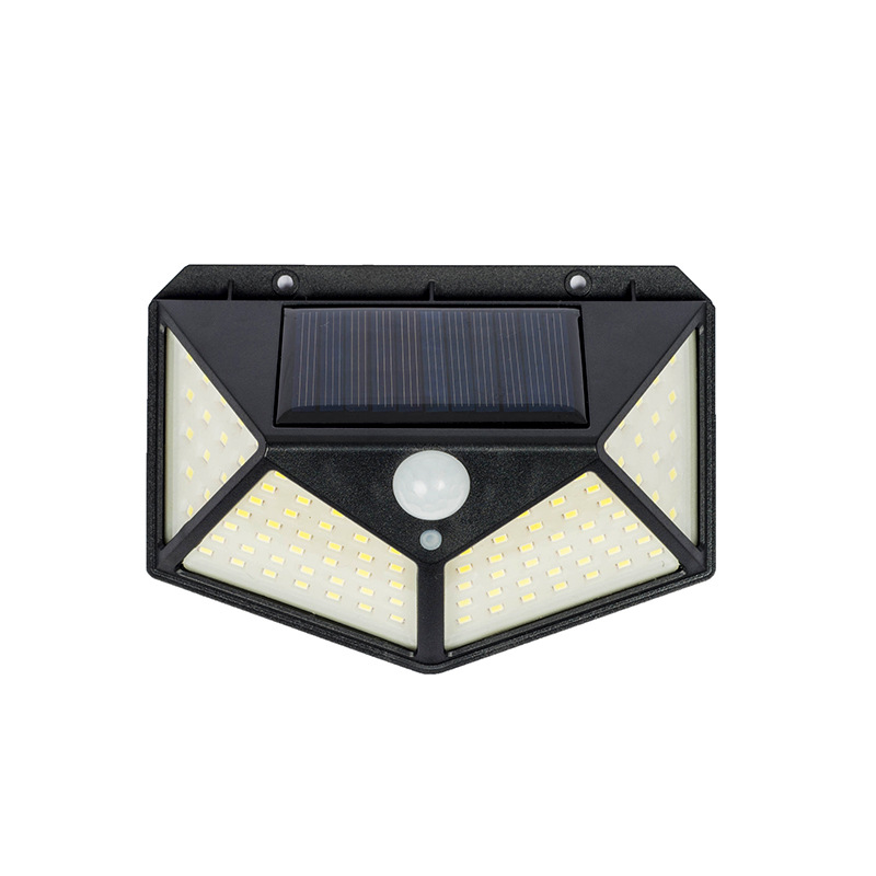 New cross-border solar wall lamp, household garden lamp, 100led automatic switch, outdoor light sensor wall lamp Item Picture