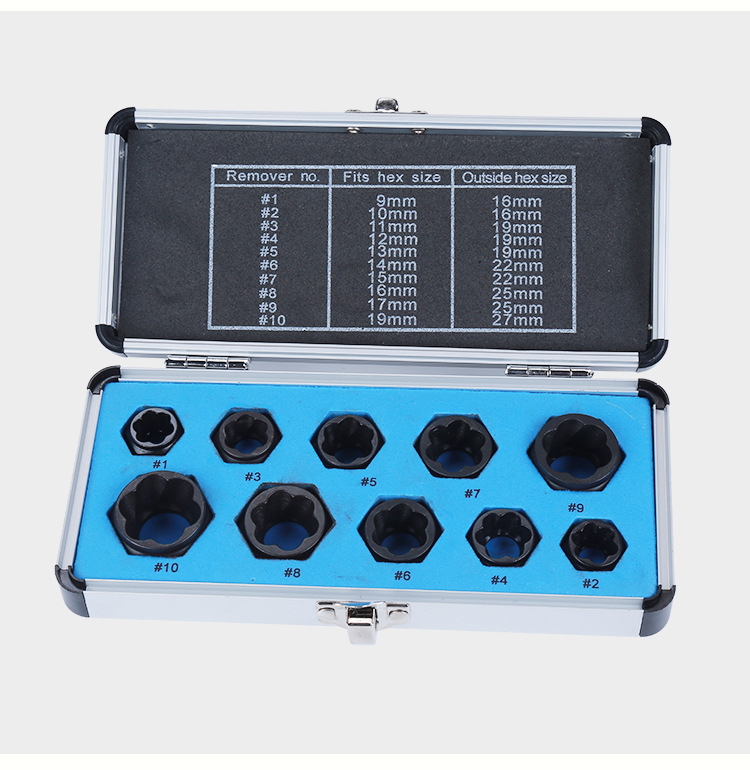 Factory direct sales of low-priced 10-piece sets of socket heads, hexagon nuts, bolts, damaged nuts, and removal tools undefined
