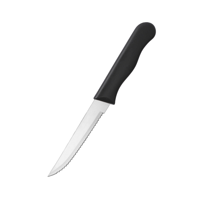 Black stainless steel steak knife, Western dining knife, Western tableware, Western steak knife, serrated knife, kitchen and hotel utensils Item Picture