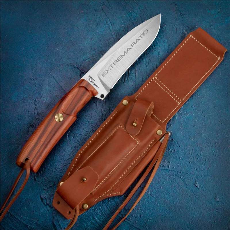 High-end Doberman outdoor knife in stock, high-hardness fruit knife, straight knife, camping, mountain climbing and firewood cutting knife, sharp knife details Picture