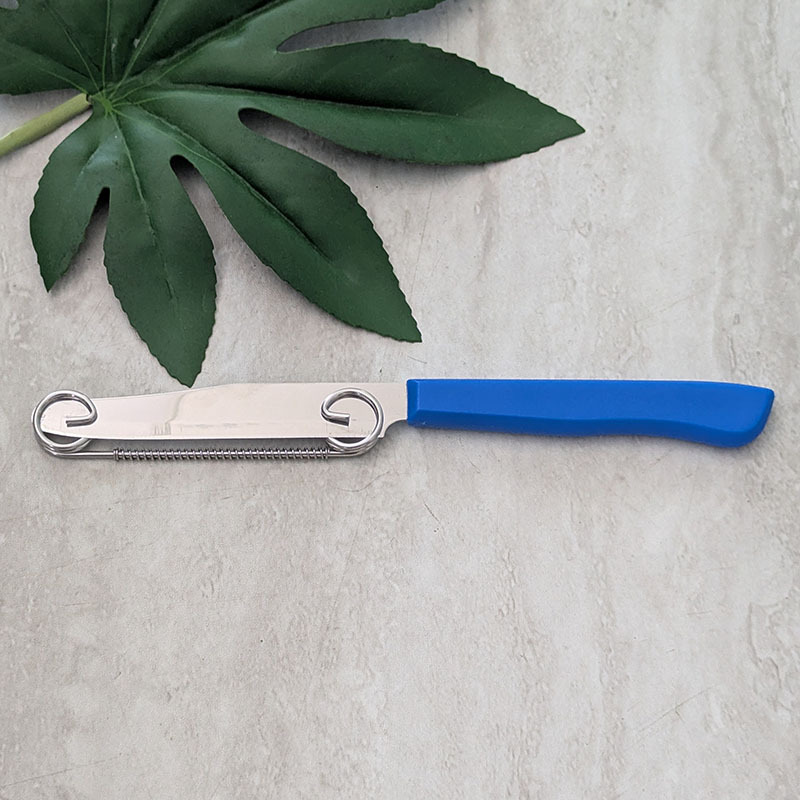 2-in-1 fruit knife, peeler knife, slicer knife, fruit and vegetable knife, radish and cucumber knife, kitchen tool knife, shaping knife Specification drawing
