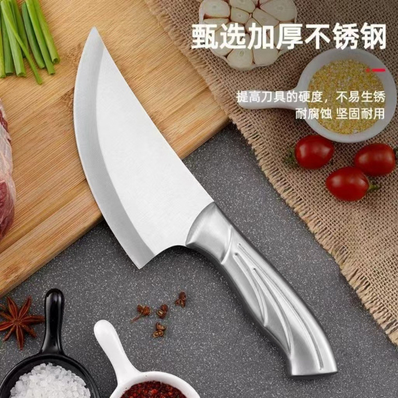All-steel bone-removing knife, fish-killing and slicing knife, pig-killing knife, sharp knife, butcher's meat-cutting knife, stainless steel multi-functional kitchen knife details Picture