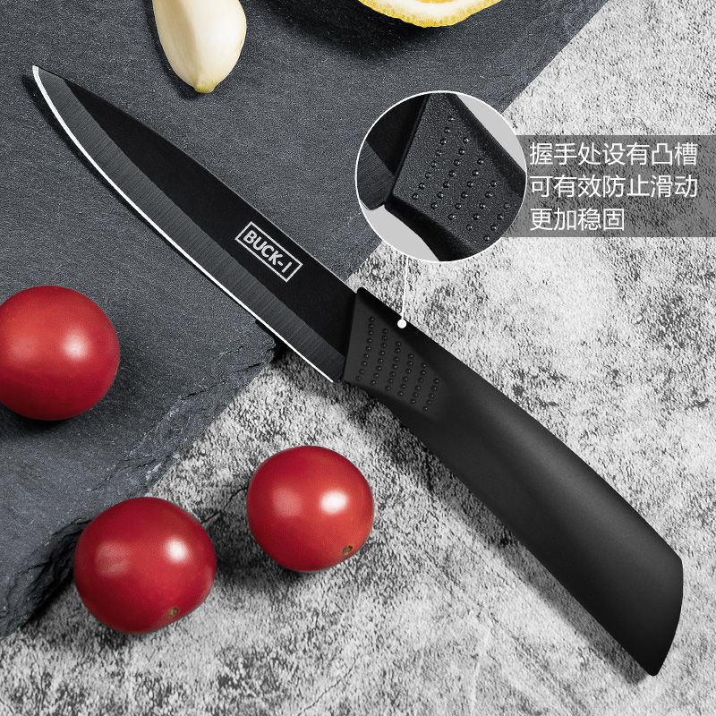 Knife case included - A Zhang high-end stainless steel fruit knife, sharp without grinding, a convenient small knife for peeling melons and fruits in the dormitory details Picture