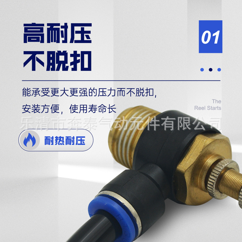 L-type right-angle throttle valve SC8-02 speed control switch cylinder joint SL4-M5/6-01/10-03/12-04 Specification drawing