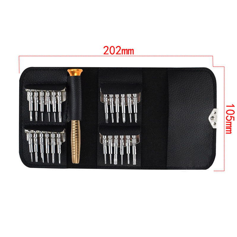 25-in-one leather case screwdriver, Amazon bestseller small tool repair, precision aluminum alloy tool kit for cross-border Specification drawing