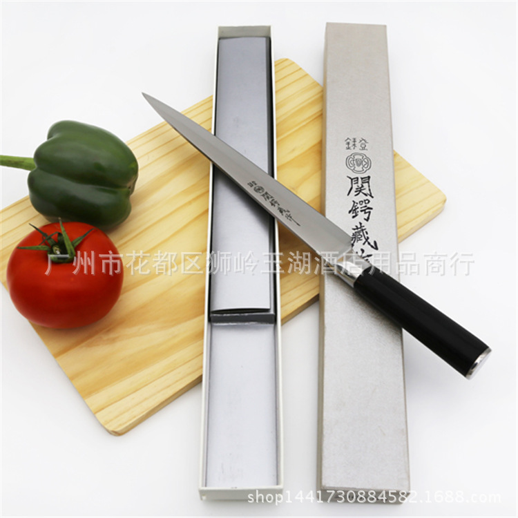 Japanese sashimi knife, Japanese cooking knife, sashimi knife, Japanese restaurant special slicing knife for salmon full figure