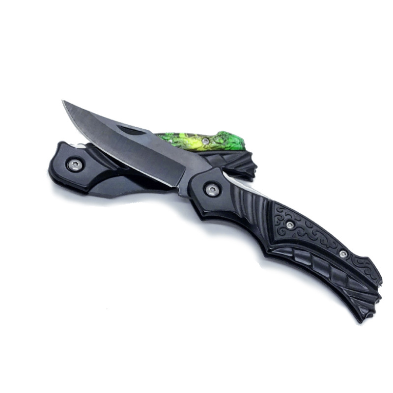Outdoor folding knife, outdoor survival knife, colored folding knife, fruit knife, outdoor knife Specification drawing