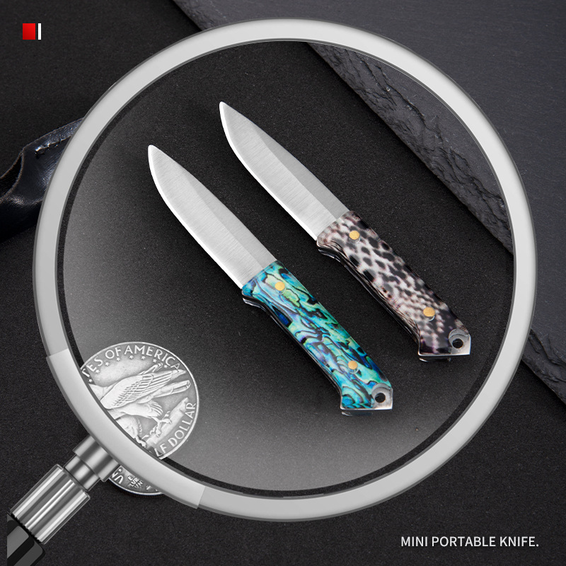 Outdoor self-defense knife, exquisite small straight knife, creative fruit knife, pocket knife, portable stainless steel mini knife, necklace knife Application Scenario