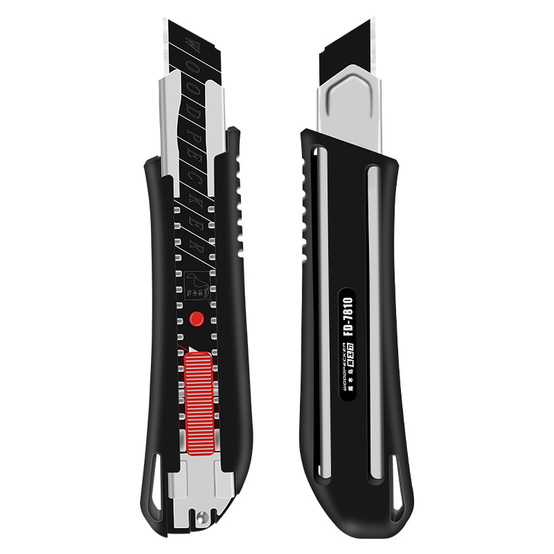 Woodpecker Art Tool Holder FD-7810 Obsidian Large 18mm Wallpaper knife, paper cutting knife, wallpaper knife, medium knife wholesale Item Picture