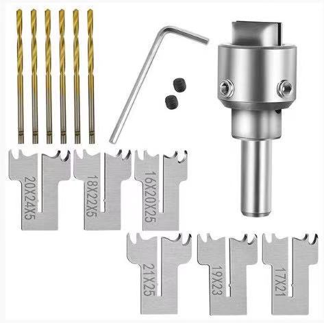 Cross-border supply ring knife, safety buckle integrated knife set, finger guard knife, woodworking milling cutter, prayer bead knife tool undefined