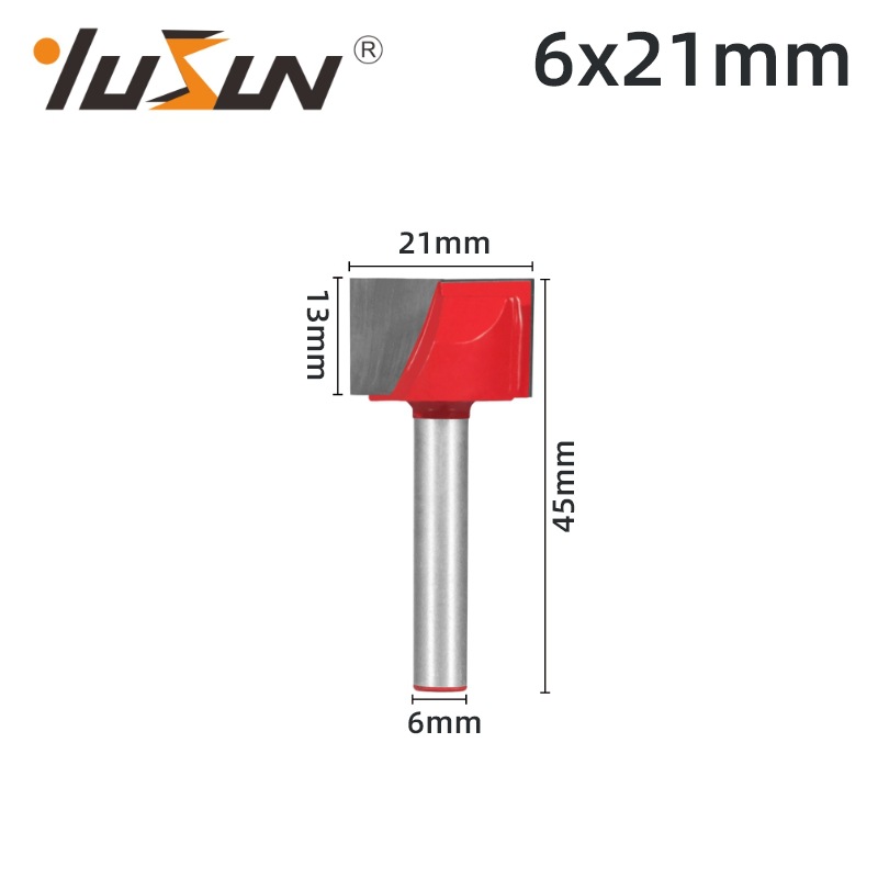 Yusheng red 6-piece 10-32mm woodworking milling cutter, bottom cleaning cutter, slotting cutter, bottom scraping and flat bottom cutter tools undefined