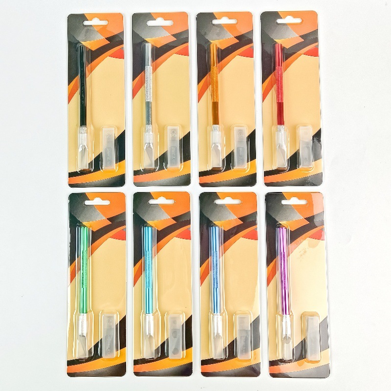 Wholesale aluminum alloy engraving knives, paper card packaging, mobile phone film application, utility knives, cutting tools, hand-held books, engraving knives from the manufacturer undefined