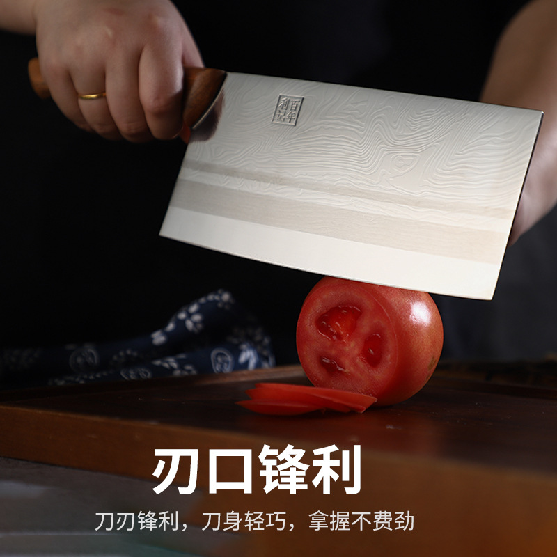 Century-old Li chopping and cutting dual-purpose chef's knife, hotel kitchen knife, household stainless steel kitchen knife, sharp dragon pattern knife Application Scenario