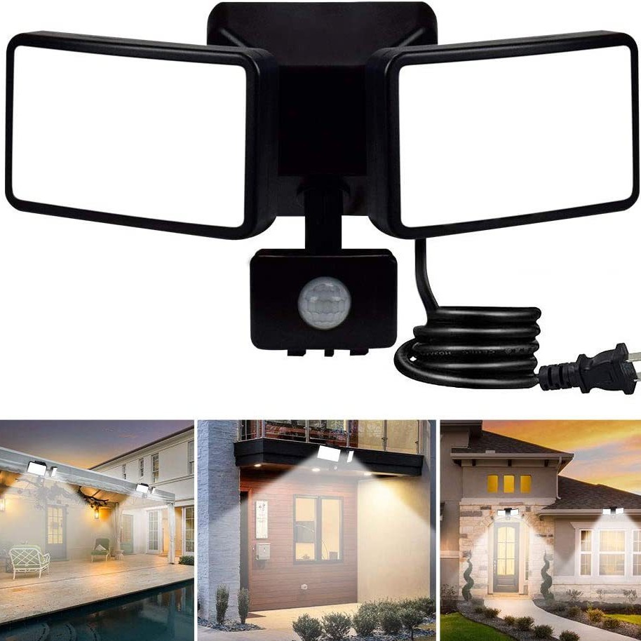 Cross-border manufacturer wholesale human body sensor lights, courtyard outdoor wall lights, garden waterproof led security lights, fence lights Specification drawing