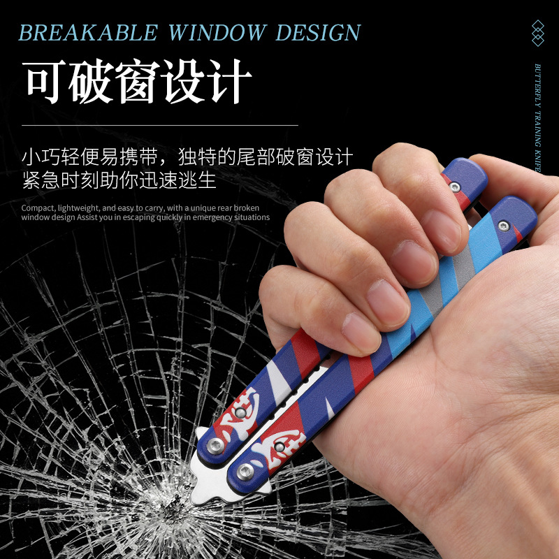 Factory direct supply training for CSGO cool folding knife butterfly practice knife swinging 3D effect all-steel comb practice Application Scenario