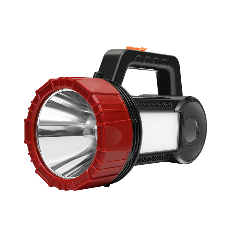 Waterproof USB solar charging with side light, searchlight, outdoor spotlight, flashlight, high-power strong light searchlight Item Picture