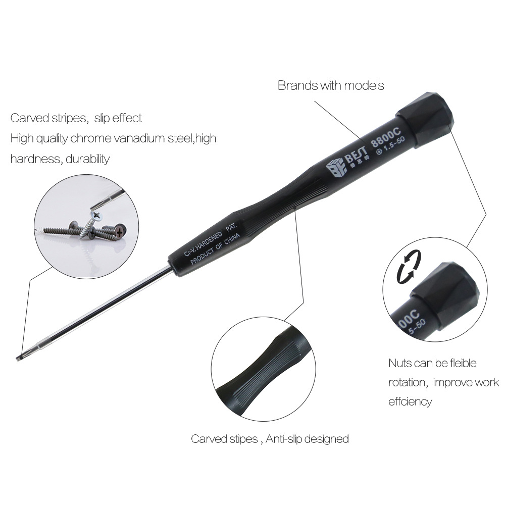 Best Wholesale mobile phone screwdrivers, computer repair tools, 50MM screwdrivers, multiple models and specifications 8800C Specification drawing