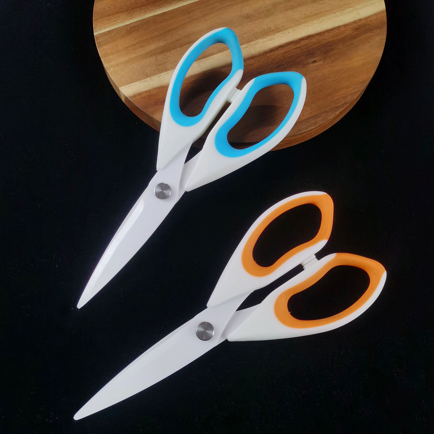 Large ceramic scissors, kitchen scissors, multi-functional cooked food scissors, industrial insulated scissors in stock Specification drawing