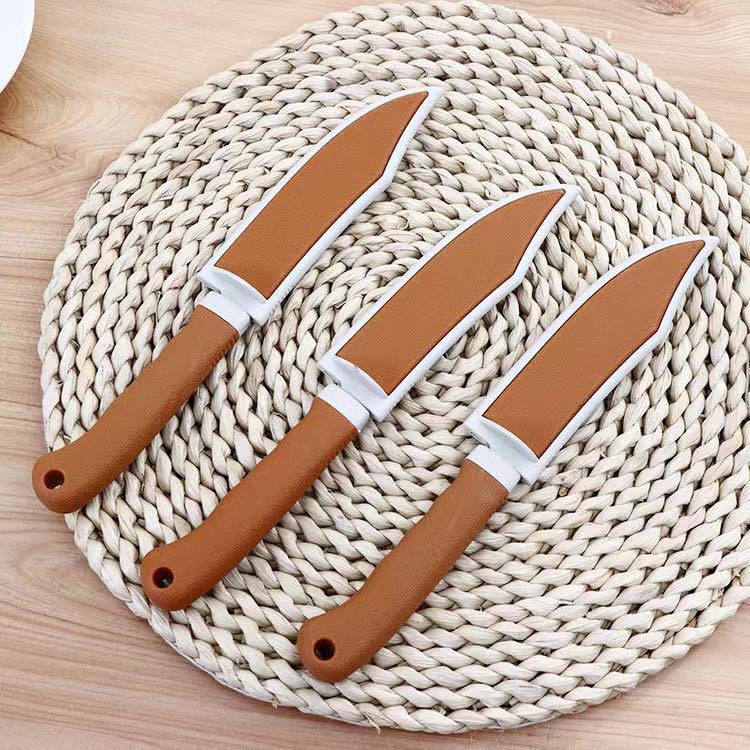 Factory direct sales of yellow sleeve knife, stainless steel j household fruit knife, peeler knife wholesale two-yuan store supply full figure
