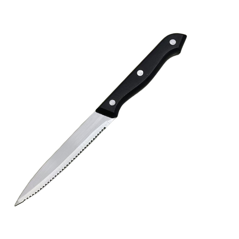 Stainless steel serrated steak knife, household bread pulp sharp cutting knife, Nordic-style Western restaurant special steak knife Item Picture