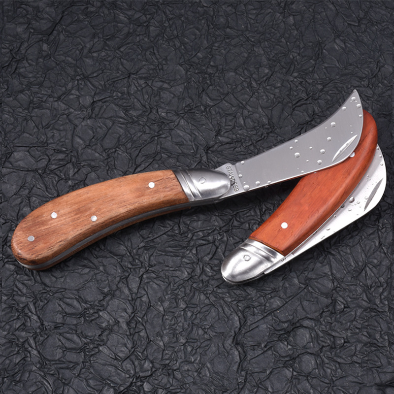 The manufacturer supplies teak wood-handled electrician knives, branch wire knives, carpet knives, outdoor knives, and Yangjiang electrician knives Specification drawing