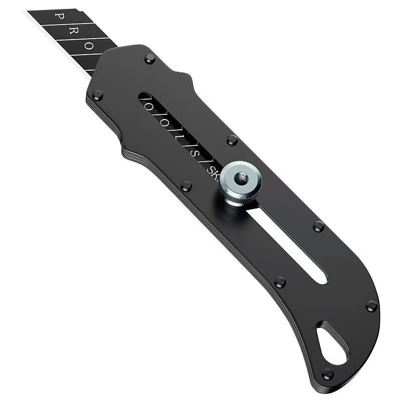 Wholesale heavy-duty industrial-grade utility knives, spray-painted stainless steel frosted wallpaper knives, paper cutters, cutting knives and box opening knives from the manufacturer Item Picture