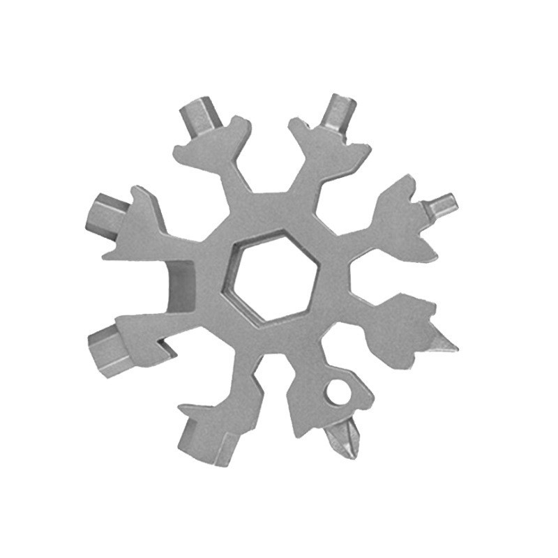 18-in-one multi-functional snowflake tool card, thickened all-steel snowflake wrench for daily household use, mini screwdriver undefined
