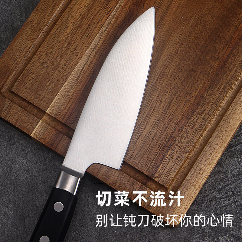 9cr18 three-in-one steel fruit knife, fish killing and storage knife, hotel kitchen knife, slicing knife, kitchen knife, household fruit knife Application Scenario