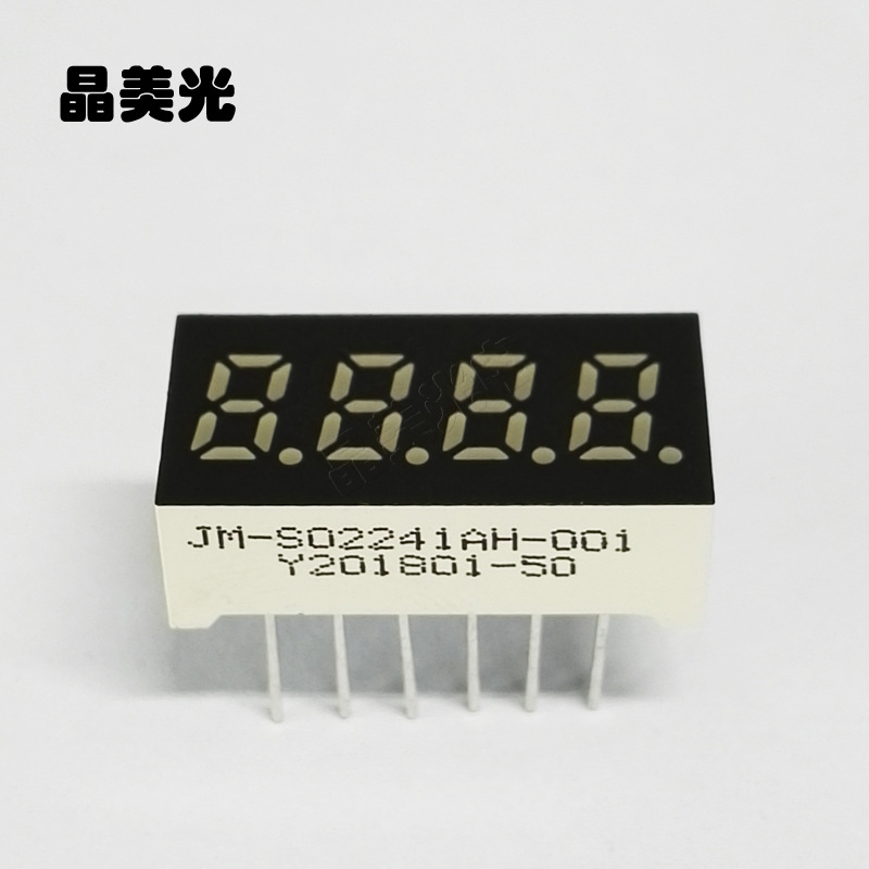 0.2-inch small 4-digit digital tube LED_server, panel display _JM-F02241A-B line in various colors details Picture